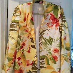 Gorgeous Tropical Floral Spring Blazer
